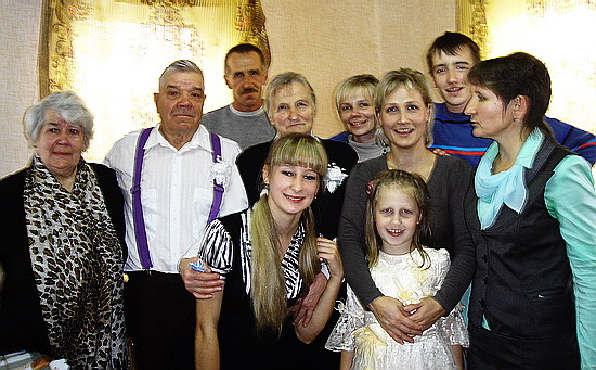 Дубровно, Боброво, золотая свадьба, 50 лет, семья Языковых, родители, дети, внуки, муж и жена, счасть