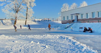 Дубровно, дубровенский, лед, каток