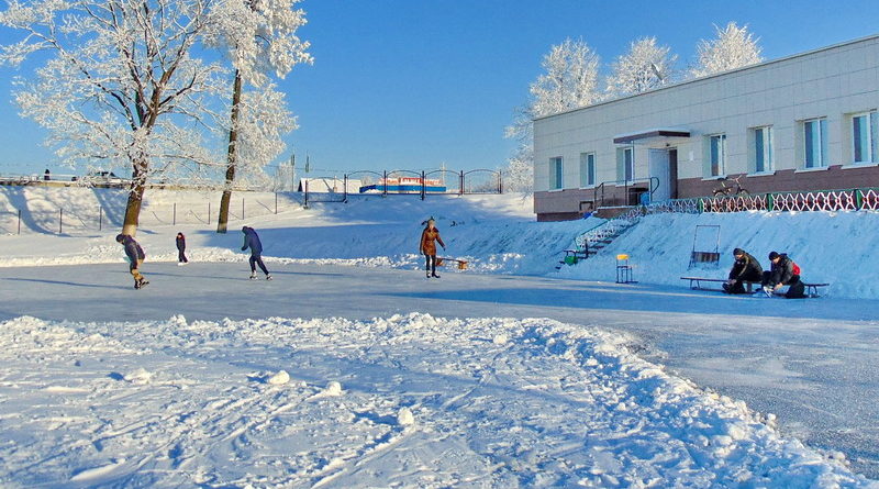 Дубровно, дубровенский, лед, каток
